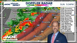 FORECAST: Storms move through Charlotte area on Sunday