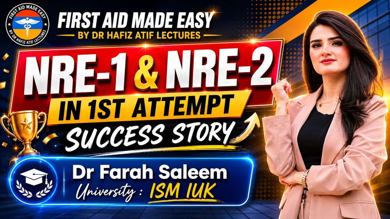 NRE-1 & NRE-2 Success Story of Dr Farah Saleem |Cleared in 1st Attempt| First Aid Made Easy Platform