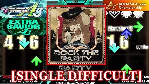 【DDR A3】 ROCK THE PARTY / BEMANI Sound Team "KE!JU" [SINGLE DIFFICULT] 譜面確認+Clap