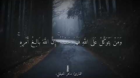 { ومن يتق الله يجعل له مخرجا } للقارئ ماهر المعيقلي