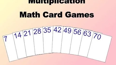 Multiplication Math Card Games