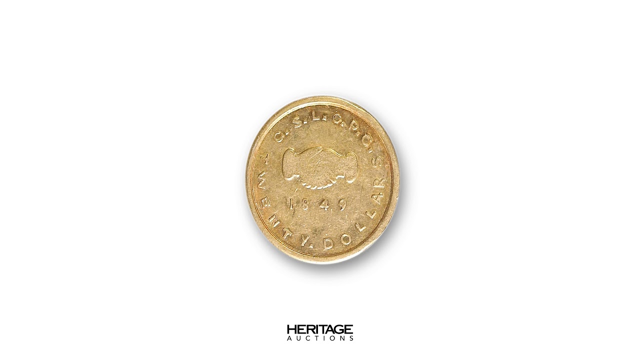 1849 $20 Mormon Twenty Dollar MS62 PCGS. K-4, R.6.... Territorial | Lot  #4148 | Heritage Auctions