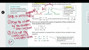 EnVision Algebra 2 Lesson 1-6: Linear Systems Example 4