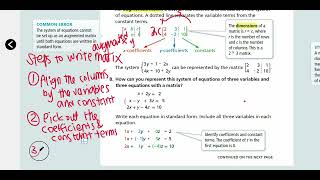 EnVision Algebra 2 Lesson 1-6: Linear Systems Example 4