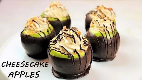 Cheesecake Stuffed Apples | Chocolate Covered Cheesecake Apples