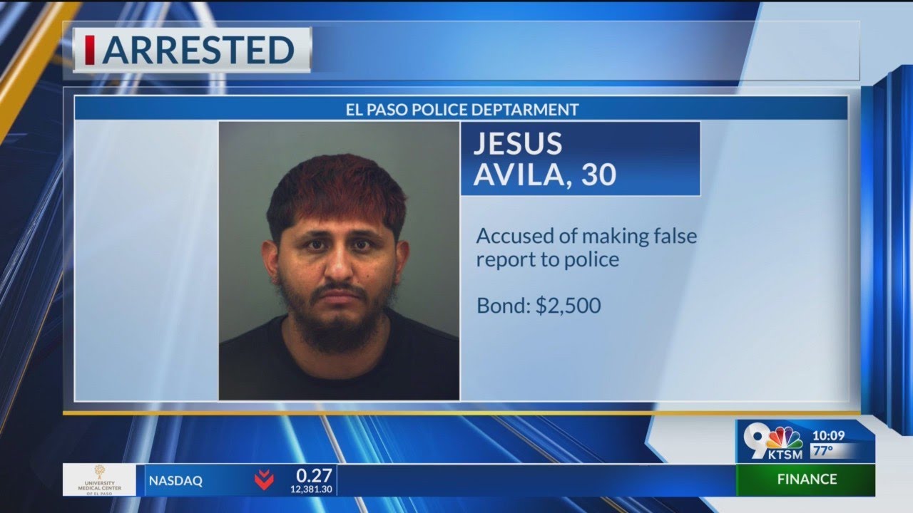 El Paso man arrested for lying to police officers - YouTube