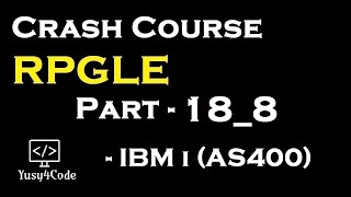 Crash Course Rpgle - Part 188 Adding New Student Yusy4Code