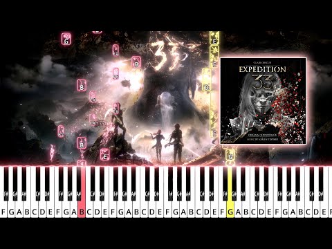 Lumière - Clair Obscur: Expedition 33 - Notes+Sheet+MIDI - EASY Piano Tutorial