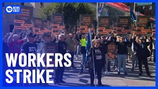 Electrical Workers Walk Off The Job | 10 News First