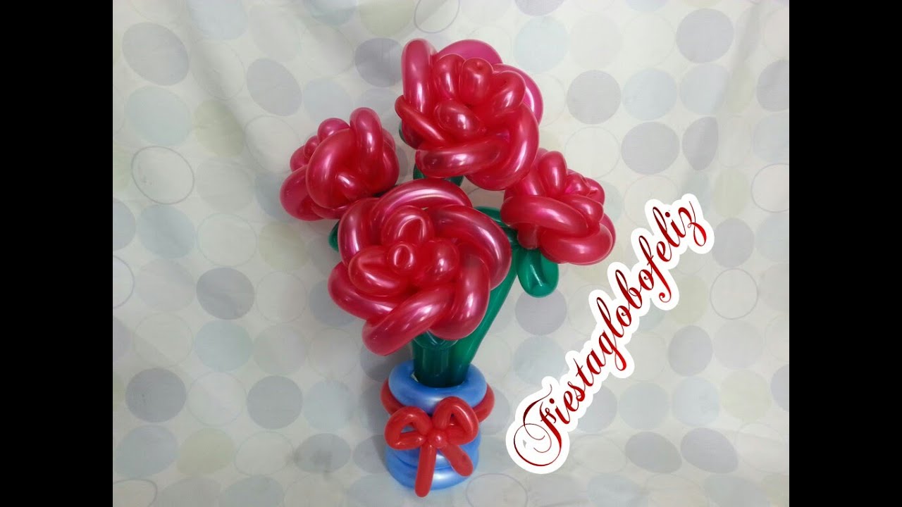 Como hacer rosas grandes con globos