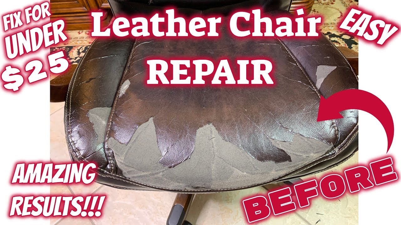 Leather Chair Repair Before And After, How To Repair A Leather Chair