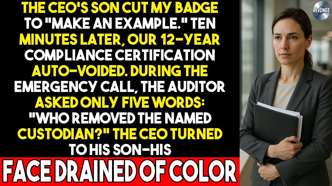 Сын генерального директора срезал мой значок, и наша 12-летняя сертификация развалилась за считан...