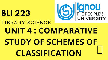 BLI 223 | Unit 4 :- Comparative Study Of Schemes Of Classification