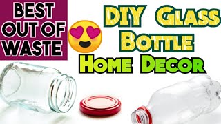 DIY Glass Bottle Decoration idea|| Home Decorating ideas|| DIY Bottle Art|| Empty Glass Bottle Lamp