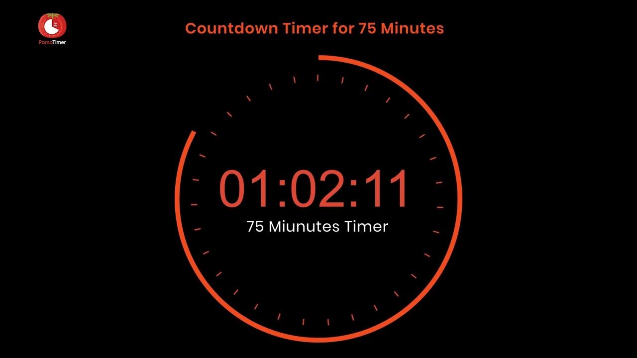 75 Minute Timer 1 Hour 15 Minute Timer PomoTimer YouTube