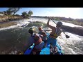 Riding a GIANT Surfboard down the River! | DALLMYD