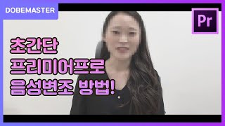 초간단 프리미어프로 음성변조하는 방법! / premiere pro tutorial