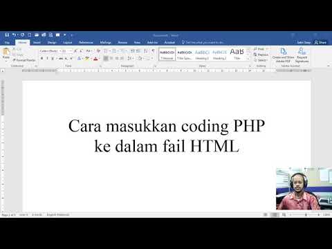 Cara masukkan coding PHP ke dalam fail HTML