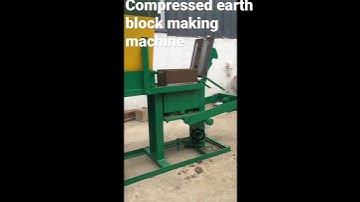 Manual compressed earth clay soil mud block making machine make Lego interlock bricks #building