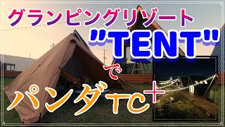【グランピング施設なのにキャンプした】グランピングリゾート”TENT”で、パンダTCプラスを張って寝る！これはもしかして憧れのソロキャンプ？