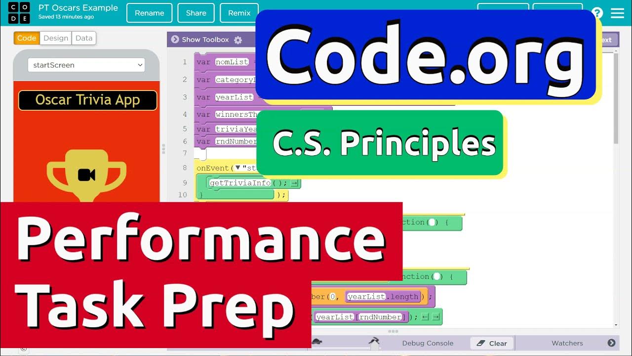 Code.org Performance Task Prep Tutorial | How to Format and Save Your ...