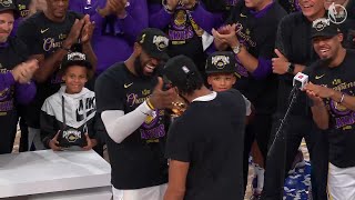 Lakers Trophy Presentation | LBJ Finals MVP | 2020 NBA Finals