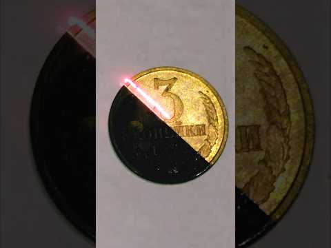 LIMPANDO MOEDA A LASER - NOVO MÉTODO ATENÇÃO #viral #curiosidades #brasil #coins #viralshort