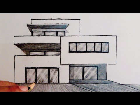 easy house drawing sketch