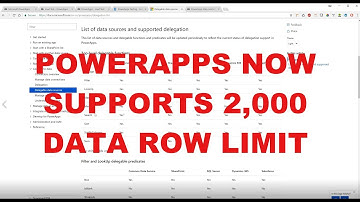 PowerApps Data Row Limit Now 2000