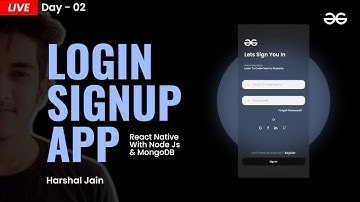 Login Signup App in React Native with Nodejs and MongoDB (Day - 2) | React Native Projects