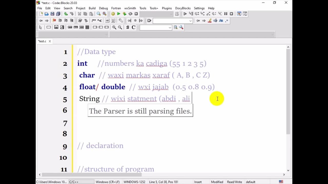 Lesson Two : Data Type C-language - YouTube