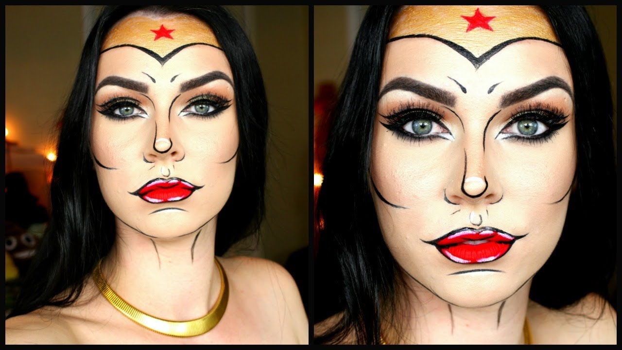 Wonder Woman Makeup Tutorial Comic Pop Art YouTube