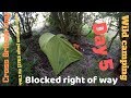 Day 5 Macmillan Cross Britain Jubilee Way Willoughby on the Wolds right of way blocked Wild camping.