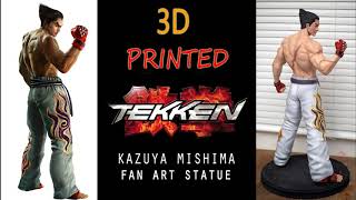Kazuya Mishima Tekken 3d Printed Fan Art Statue