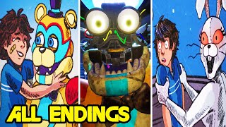 FNAF Security Breach ALL ENDINGS (Good Ending, Bad Ending, True Ending & Secret Ending)