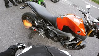 Yamaha MT09 2014 Full Akrapovic Test Ride/Review  Spits Flames!