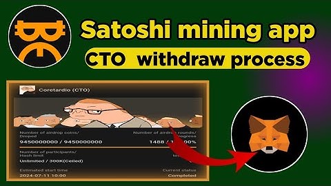 CTO token withdraw process | SATOSHI mining app CTO token withdraw | CTO token withdraw to MetaMask