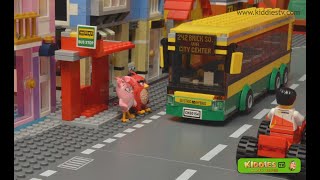 Wheels on the Bus Angry Birds Song with Lego City | Lego and angry birds song for kids | Kiddiestv