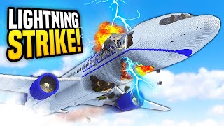 Plane CRASHES From LIGHTNING Strike  Teardown Mods Gameplay