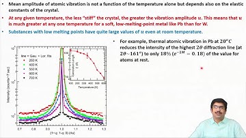 Lecture 56 : Intensity of diffracted beam (Continued) & X-ray diffraction..... #swayamprabha #CH35SP