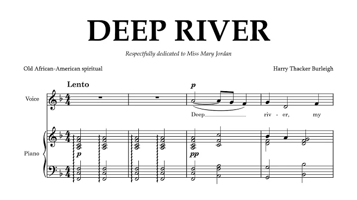 Harry Thacker Burleigh - Deep River