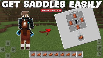How to Craft/Get SADDLE in Minecraft Pocket Edition