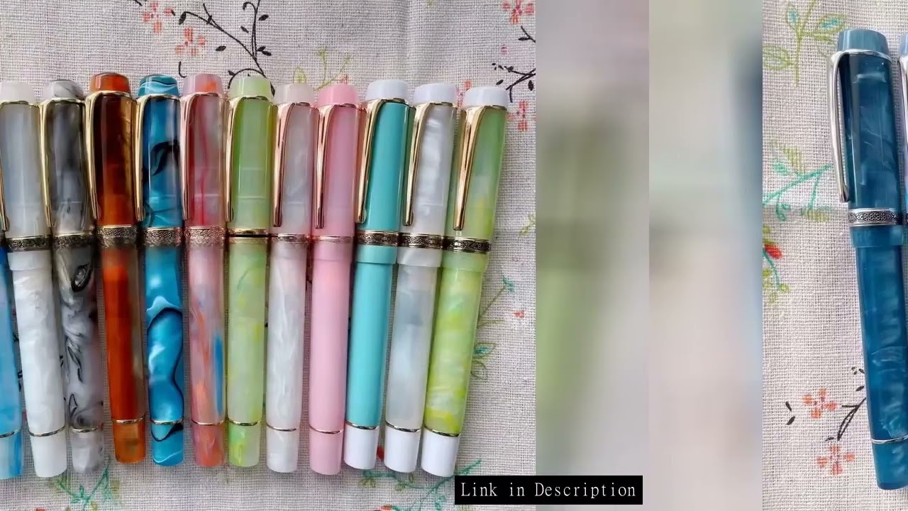 All Color Kaigelu 316 Smooth Acrylic Fountain Pen EF/F Nib Beautiful Marble Amber Pattern Ink Pen Wr