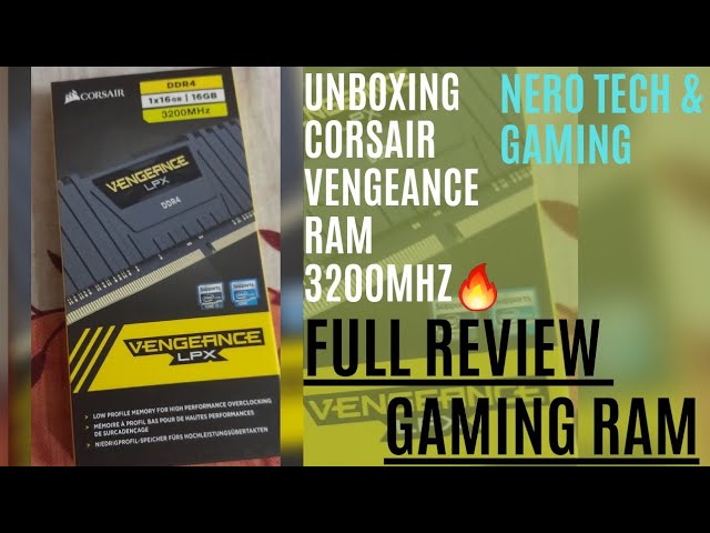 Corsair Vengeance LPX 16GB Kit 3200Mhz DDR4 Ram Unboxing 