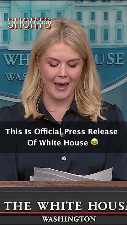 This Is  Press Release Of White House 😂