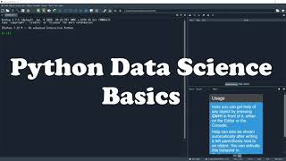Python Data Science - Basics Commands and Data Elements