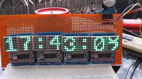 HT16K33 Matrix clock