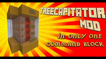 Treecapitator Mod in Vanilla Minecraft ONLY ONE COMMAND