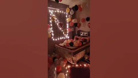 Husband Surprise Decoration on Anniversary  Decoration ideas #shorts #videos #viral #fainat #love