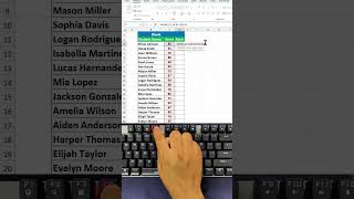 Rank Students in Excel in Seconds 😱 No Manual Sorting Needed! 😱 #excel #office #spreadsheet
